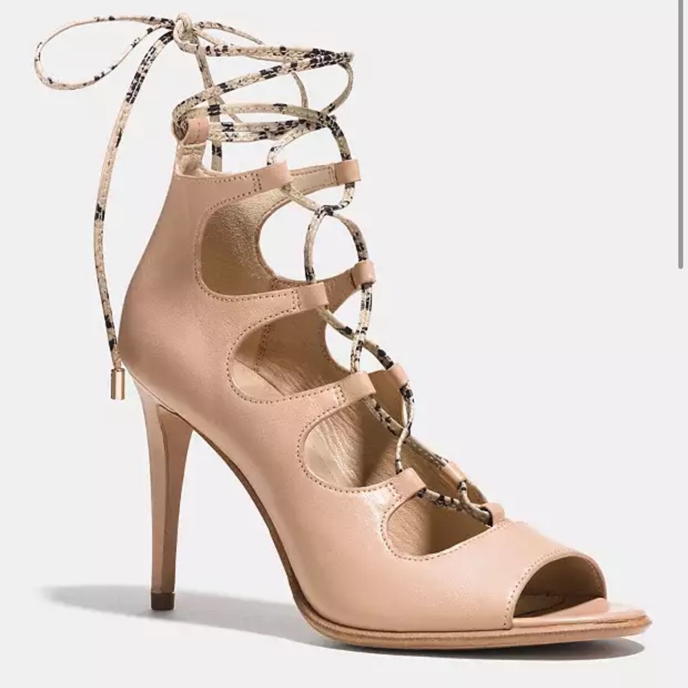 Coach Kira lace-up heel
